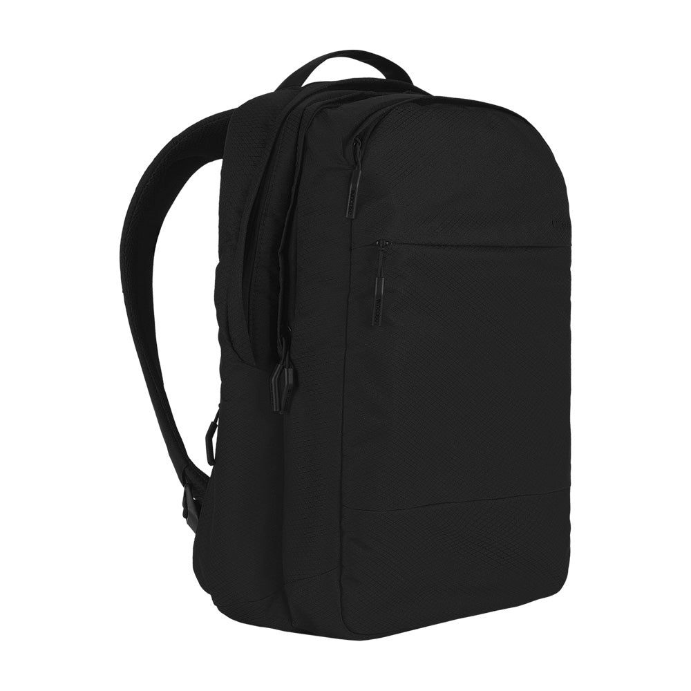 Black | City Backpack with Diamond Ripstop - Black