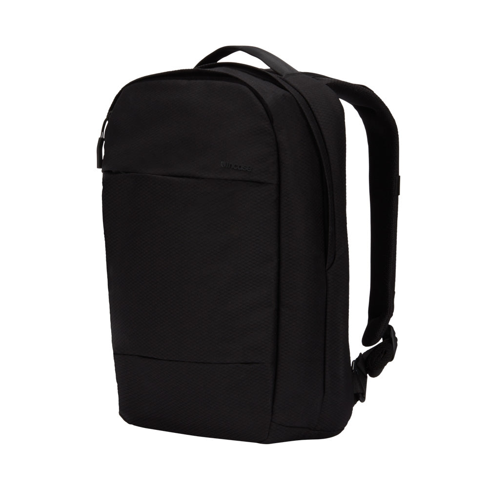 Black | City Compact Backpack with Diamond Ripstop - Black