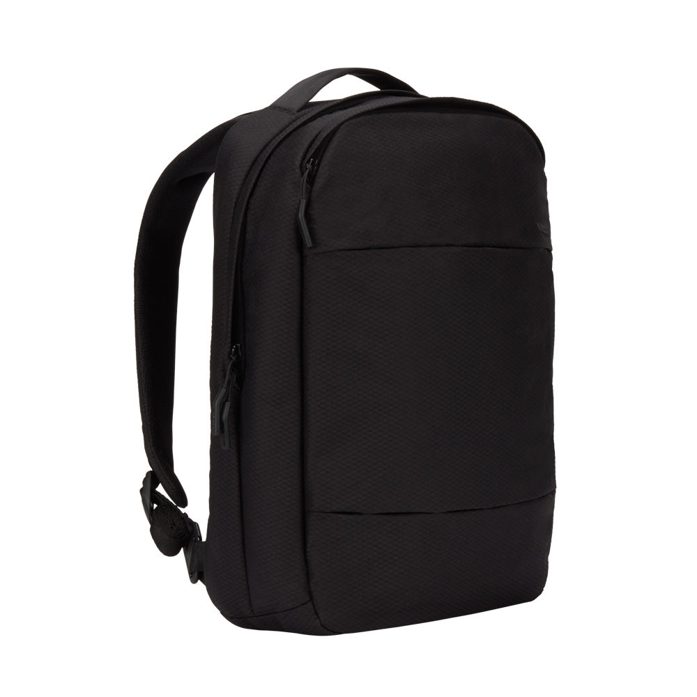 Black | City Compact Backpack with Diamond Ripstop - Black